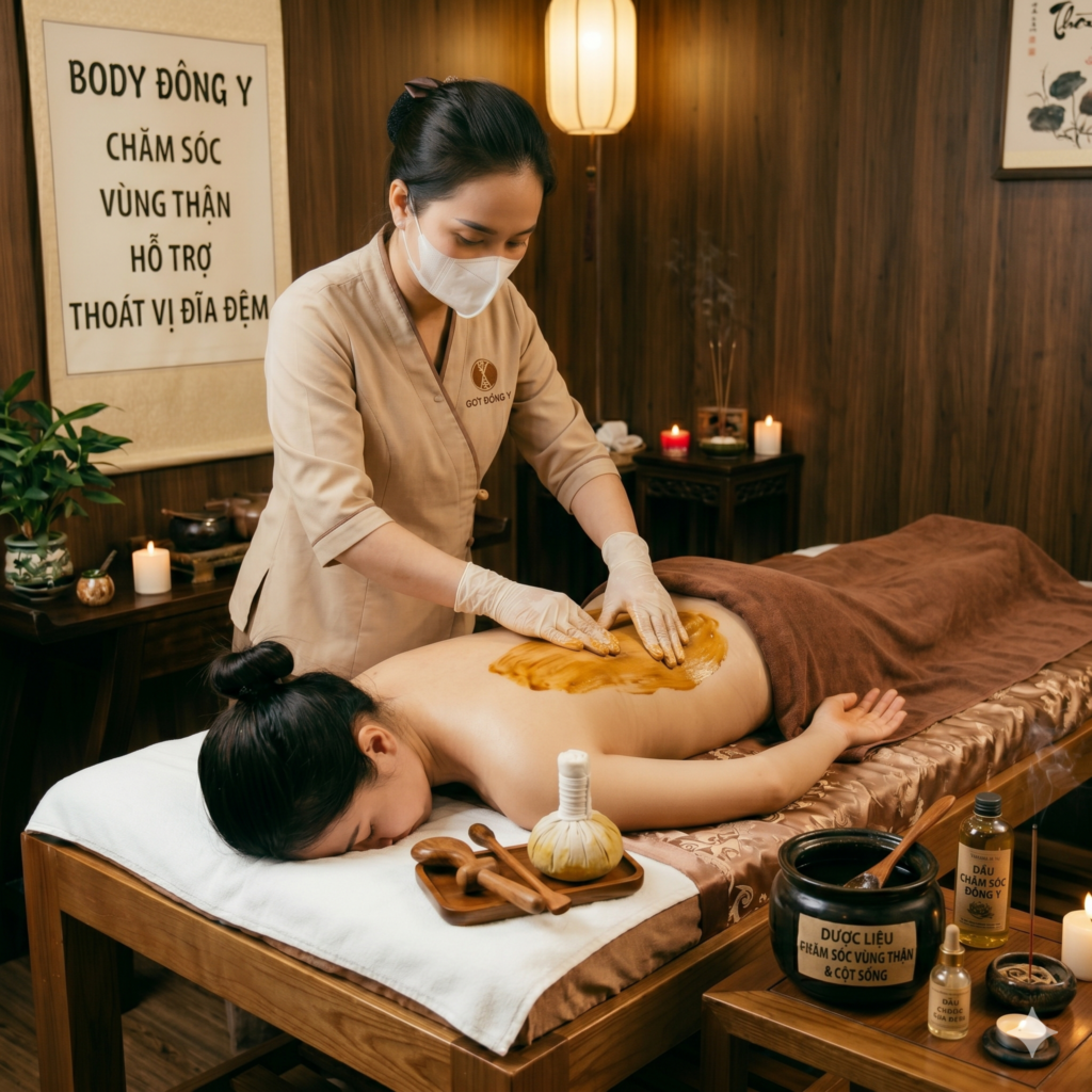 Body Đông Y: Massage Chăm sóc vùng thận – Hỗ trợ thoát vị đĩa đệm