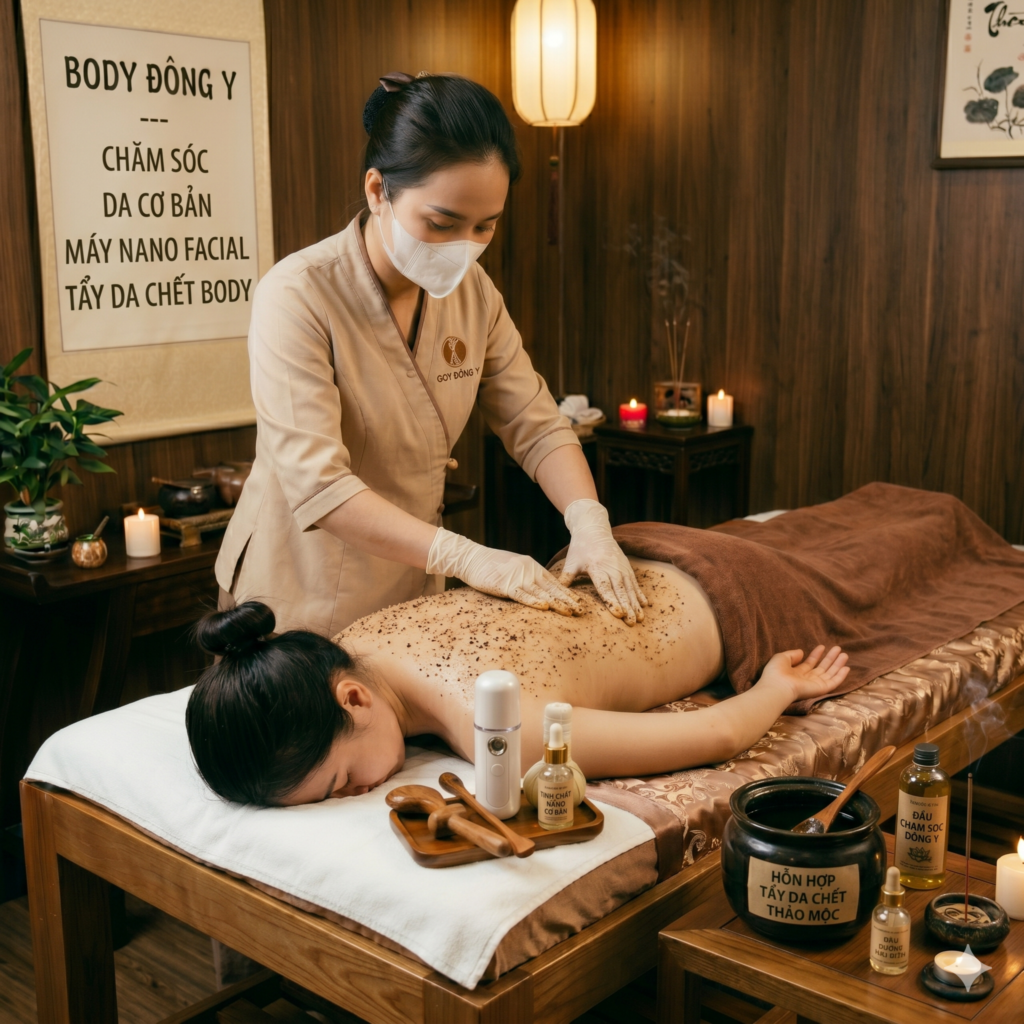 Chăm sóc da cơ bản máy nano facial: Tẩy da chết Body