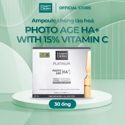Alternative view of Ampoules 15% Vitamin C Nguyên Chất Chống Lão Hóa, Sáng Da, Cấp Ẩm - MartiDerm Platinum Photo Age HA+