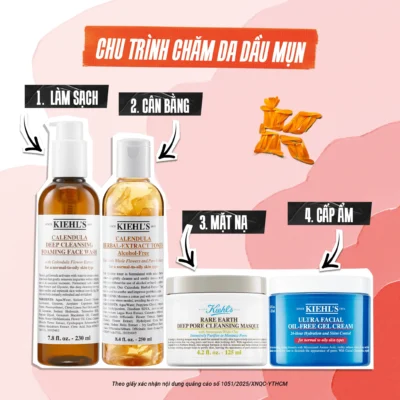 Sữa rửa mặt hoa cúc Kiehl's since 1851 Calendula Deep Cleansing Foaming Face 230ml - Ảnh 5