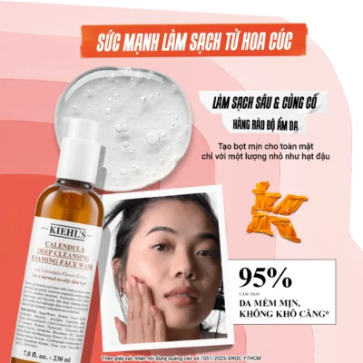 Alternative view of Sữa rửa mặt hoa cúc Kiehl's since 1851 Calendula Deep Cleansing Foaming Face 230ml