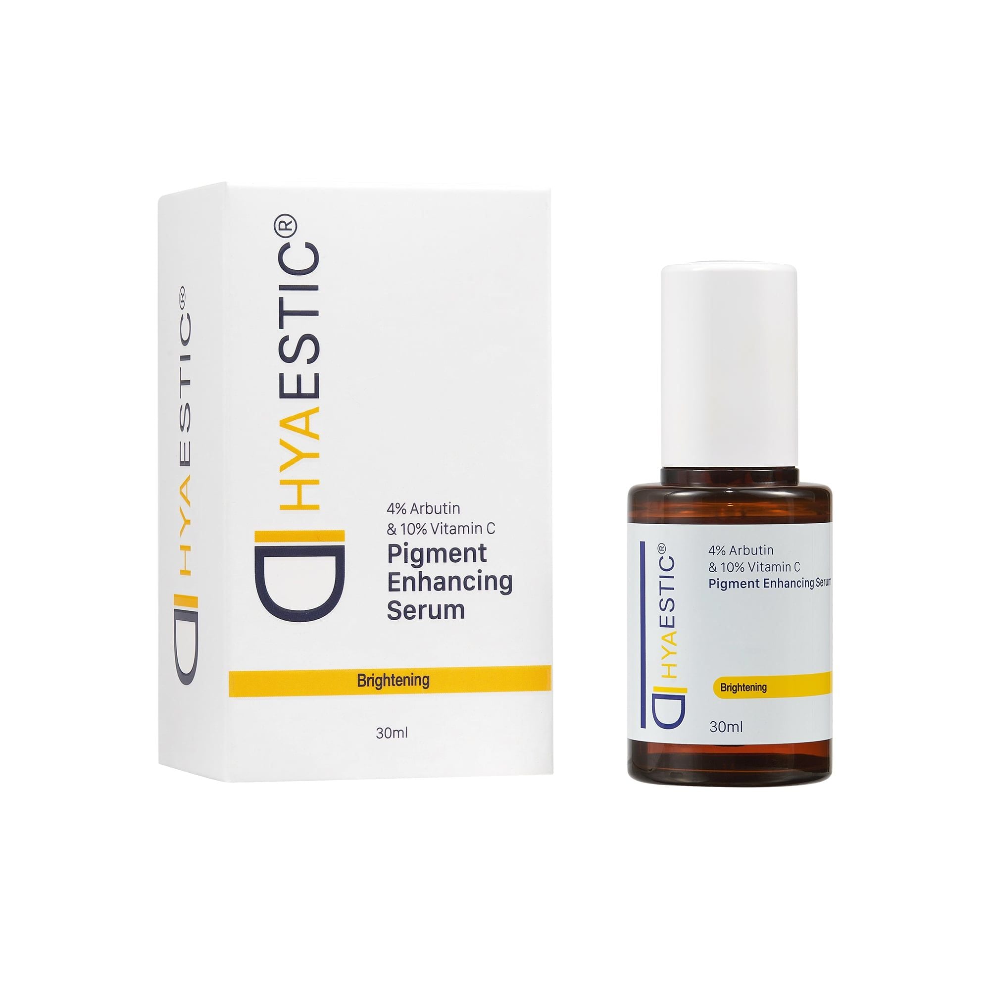 Serum sáng da, mờ thâm nám Hyaestic Pigment Enhancing 4% Arbutin & 10% Vitamin C