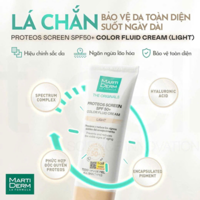 Kem chống nắng bảo vệ da toàn diện Martiderm The OriginalsProteos Screen SPF50+ FluidCream - Ảnh 13