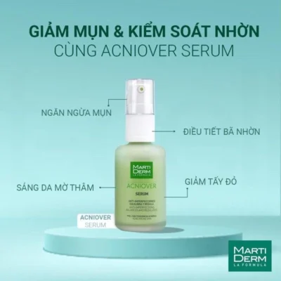 Tinh Chất Giảm Mụn, Kiểm Soát Nhờn Và Mờ Thâm Martiderm Acniover Serum 30ml - Ảnh 9