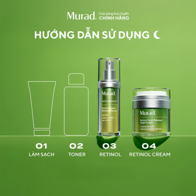 Alternative view of KOL x Murad x Tinh chất Retinol giúp da mịn màng và làm mờ nếp nhăn Murad Retinol Youth Renewal Serum 30ml
