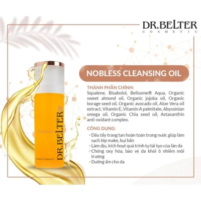 Dầu tẩy trang sinh học dịu nhẹ dành cho da lão hoá Dr.Belter 301A Nobless Cleansing Oil - Ảnh 3