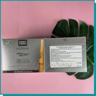 Ampoules 15% Vitamin C Nguyên Chất Chống Lão Hóa, Sáng Da, Cấp Ẩm - MartiDerm Platinum Photo Age HA+ - Ảnh 8