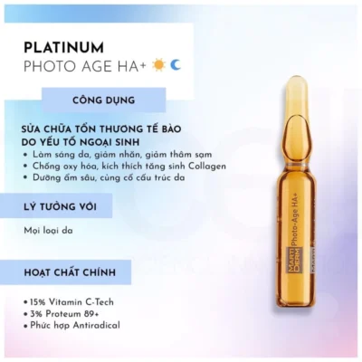 Ampoules 15% Vitamin C Nguyên Chất Chống Lão Hóa, Sáng Da, Cấp Ẩm - MartiDerm Platinum Photo Age HA+ - Ảnh 10