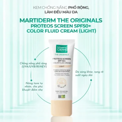 Kem chống nắng bảo vệ da toàn diện Martiderm The OriginalsProteos Screen SPF50+ FluidCream - Ảnh 5